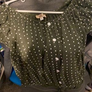 Polka dot blouse, worn once
